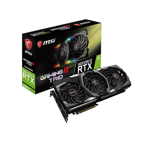 MSI GeForce RTX 2080 Ti Gaming X TRIO – 11 Go GDDR6 GeForce RTX 2080 Ti, 1350 MHz, PCI-Express 16x, 11 Go