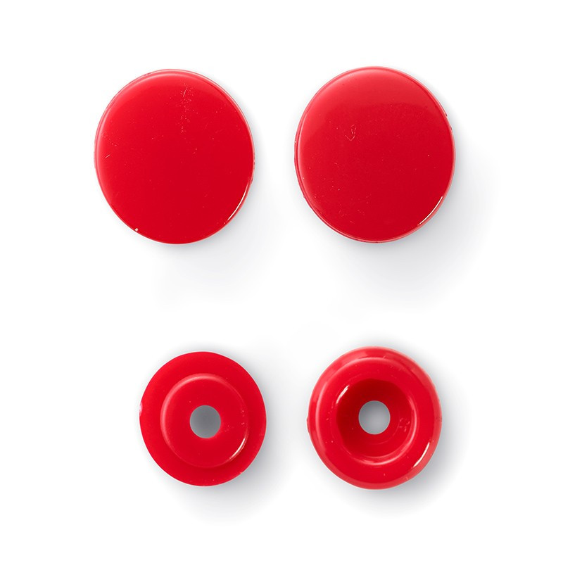 Boutons pression sans couture rouge – 12,4mm