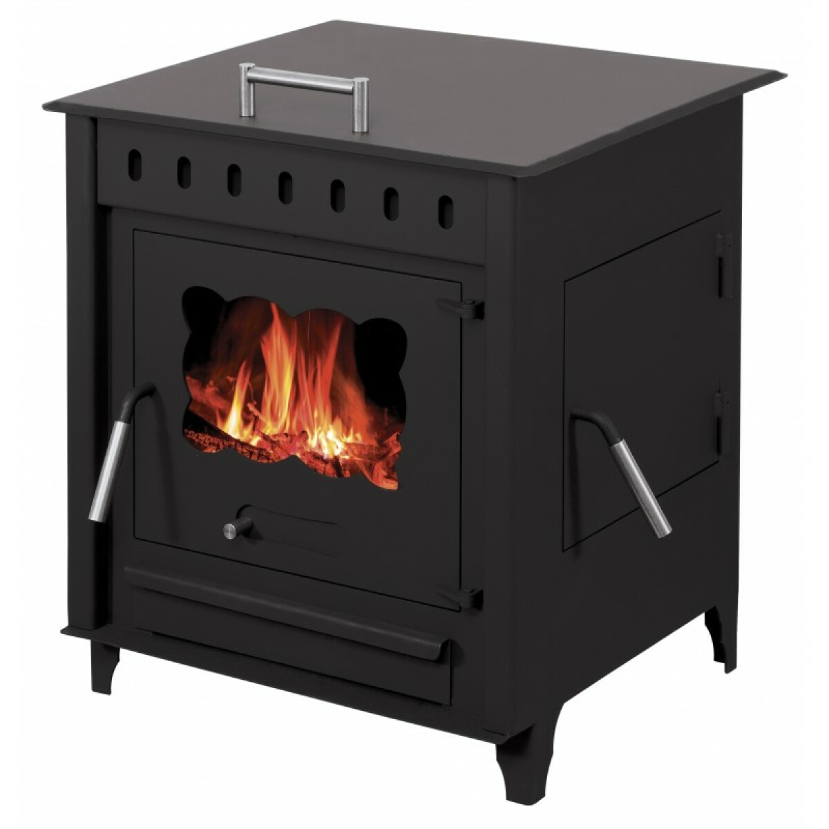 POÊLE À BOIS AVEC FOUR SARA 12KW | BÛCHES 45CM – Acier