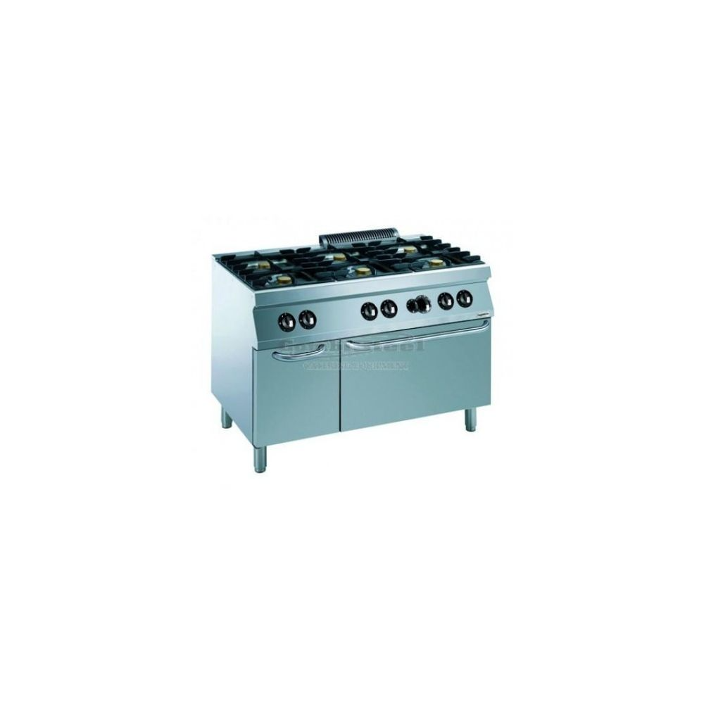 Fourneau 6 brûleurs 39 kW et four gaz 6kW – Combisteel – 700