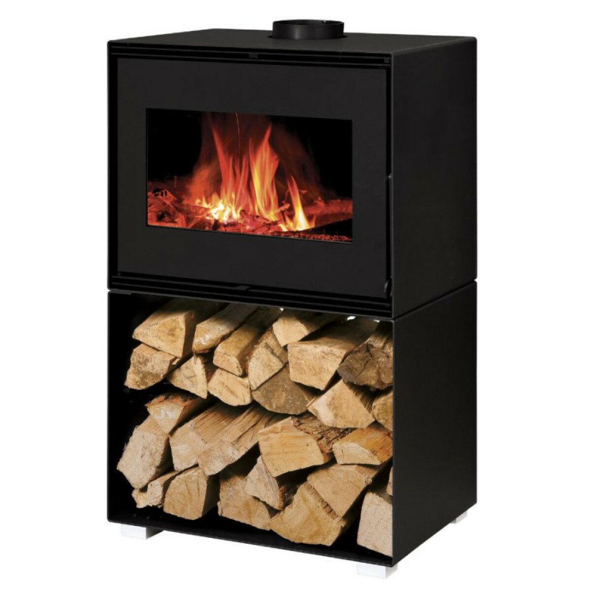 POÊLE À BOIS MATTEO 10KW | BÛCHES 50CM – Noir