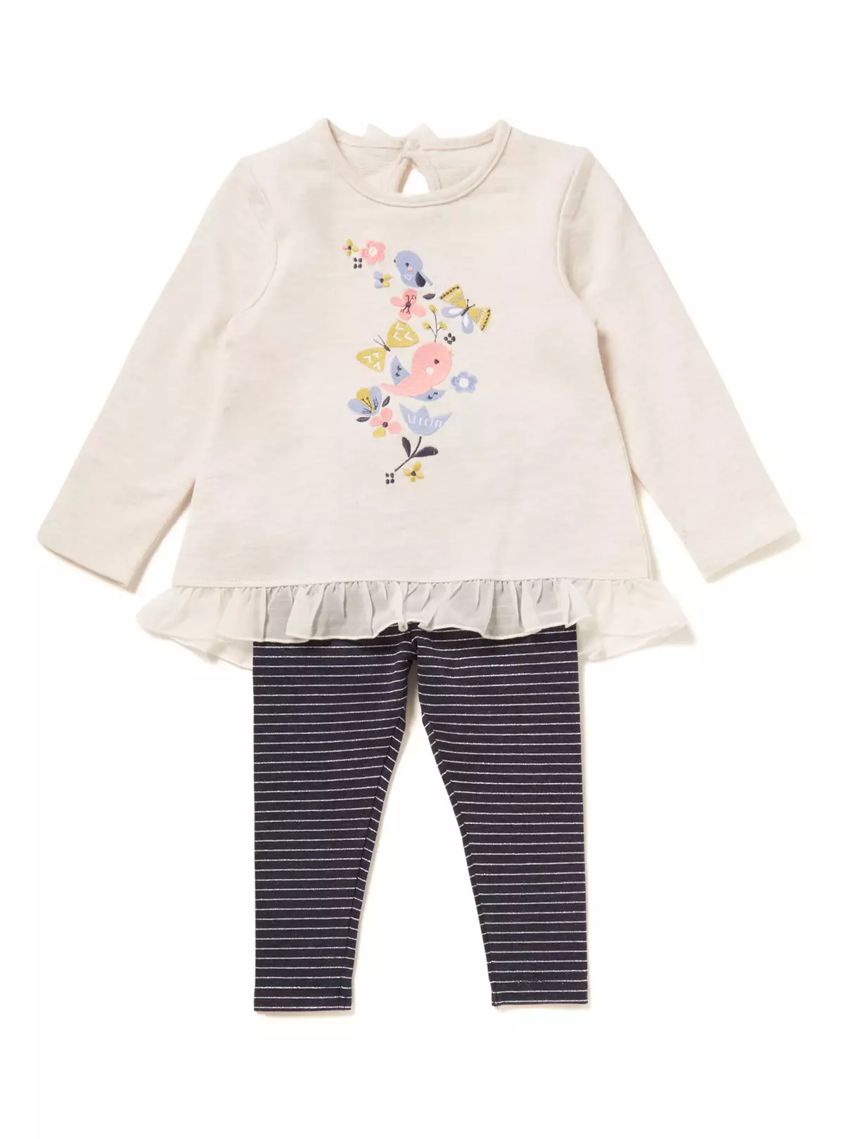 Multicoloured Bird Tee and Leggings Set – Up to 1 mth