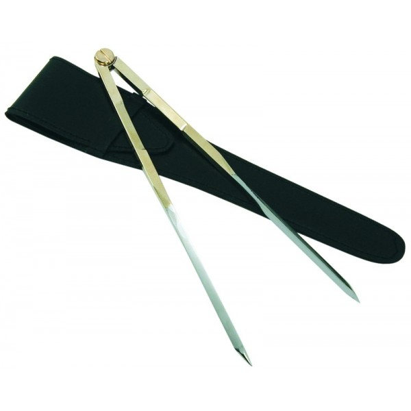 Compas droit laiton pointes inox