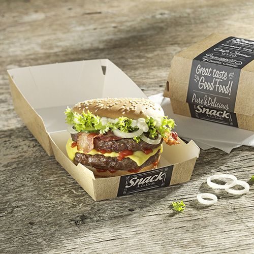 Boîte hamburger carton Good Food par 125