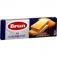 Biscuits gaufrettes cacao Brun