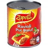 Plat cuisiné ravioli pur bœuf Zapetti