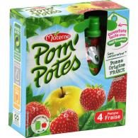 Compotes pomme fraise Pom’Potes