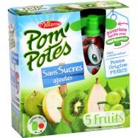 Compotes 5 fruits s/sucres ajoutés Pom’Potes