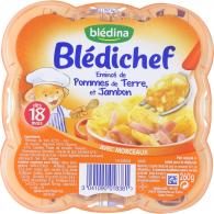 Plat bébé Blédichef dès 18 mois, pommes de terre jambon Blédina