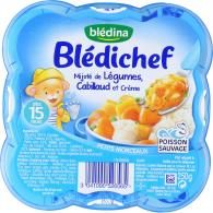Plat bébé Blédichef dès 15 mois, légumes cabillaud Blédina