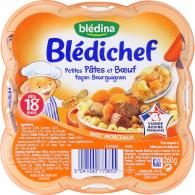 Plat bébé Blédichef dès 18 mois, pâtes bœuf Blédina