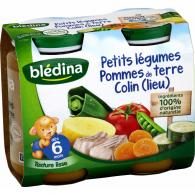Petits pots bébé dès 6 mois, légumes colin Blédina