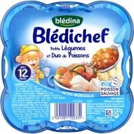 Plat bébé Blédichef dès 12 mois, légumes poissons Blédina