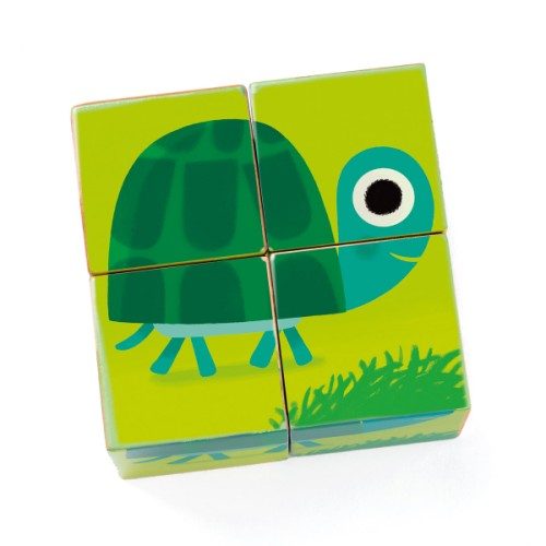 Puzzle 4 cubes animaux Scouic & Co
