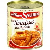 Plat cuisiné saucisses haricots William Saurin