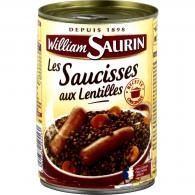 Plat cuisiné saucisses lentilles William Saurin