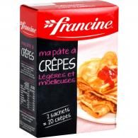 Préparation pâte à crêpes légères et moelleuses Francine