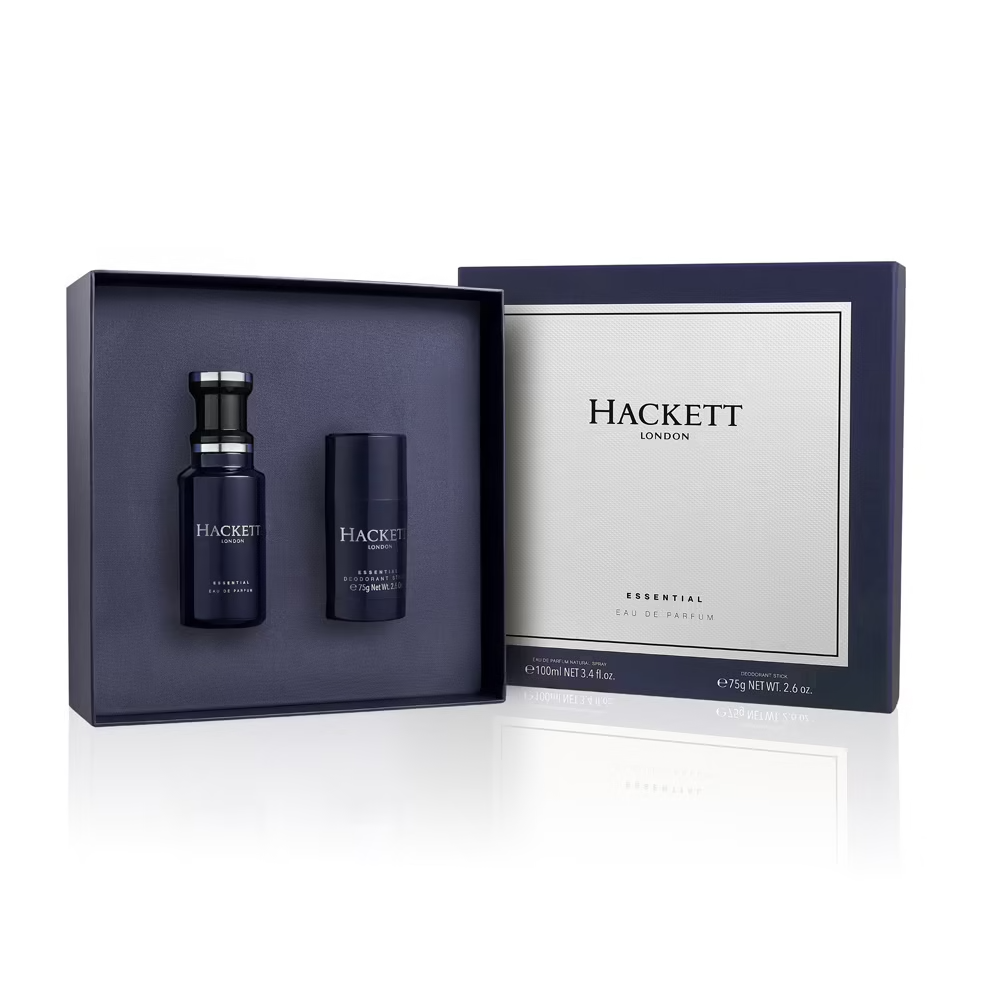 HACKETT HKT ESSENTIAL Gift Set EDP 100ml + Deo Stick 75gr COFFRET EAU DE PARFUM + DEODORANT STICK