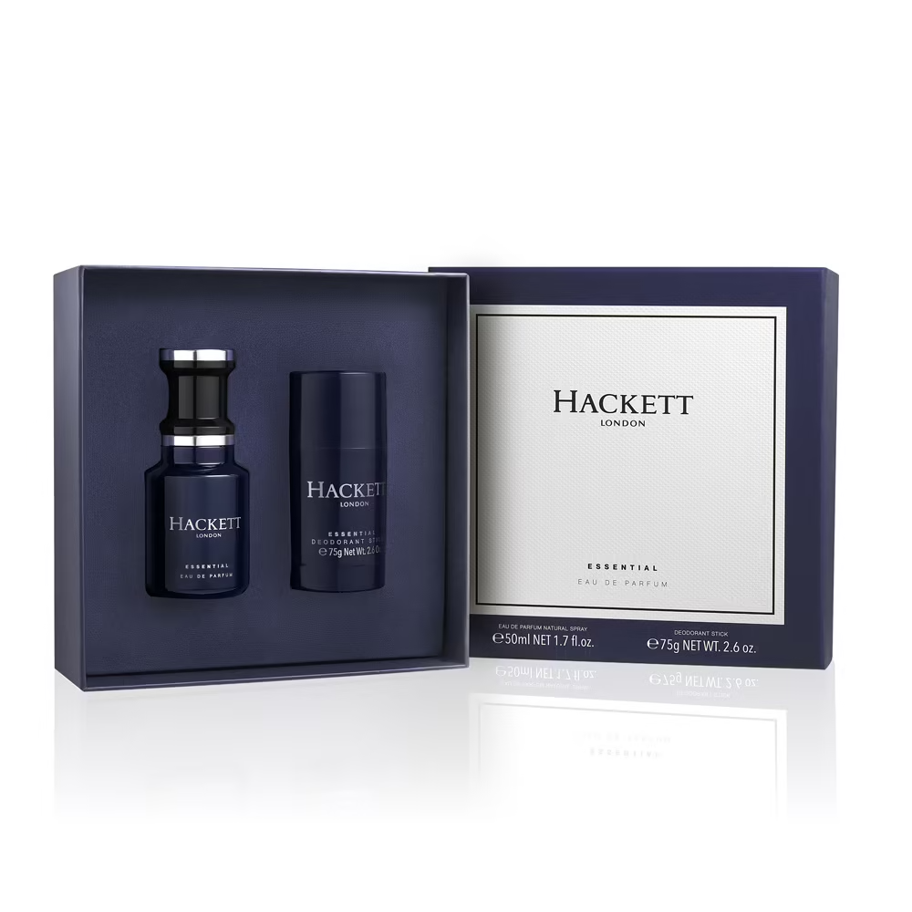 HACKETT HKT ESSENTIAL Gift Set EDP 50ml + Deo Stick 75gr COFFRET EAU DE PARFUM + DEODORANT STICK