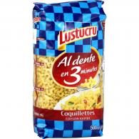 Pâtes coquillettes al dente 3 min Lustucru