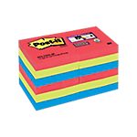 12 blocs de notes repositionnables – Post-it – Super Sticky – Coloris vitaminé – 51 x 51 mm