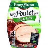 Rôti de poulet cuit 100% filet Fleury Michon