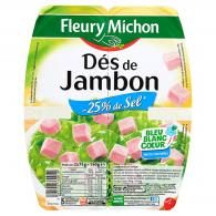 Dés de jambon allégés en sel Fleury Michon