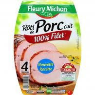 Rôti de porc cuit 100% filet Fleury Michon