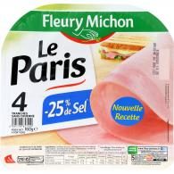 Jambon Le Paris sel réduit s/couenne Fleury Michon