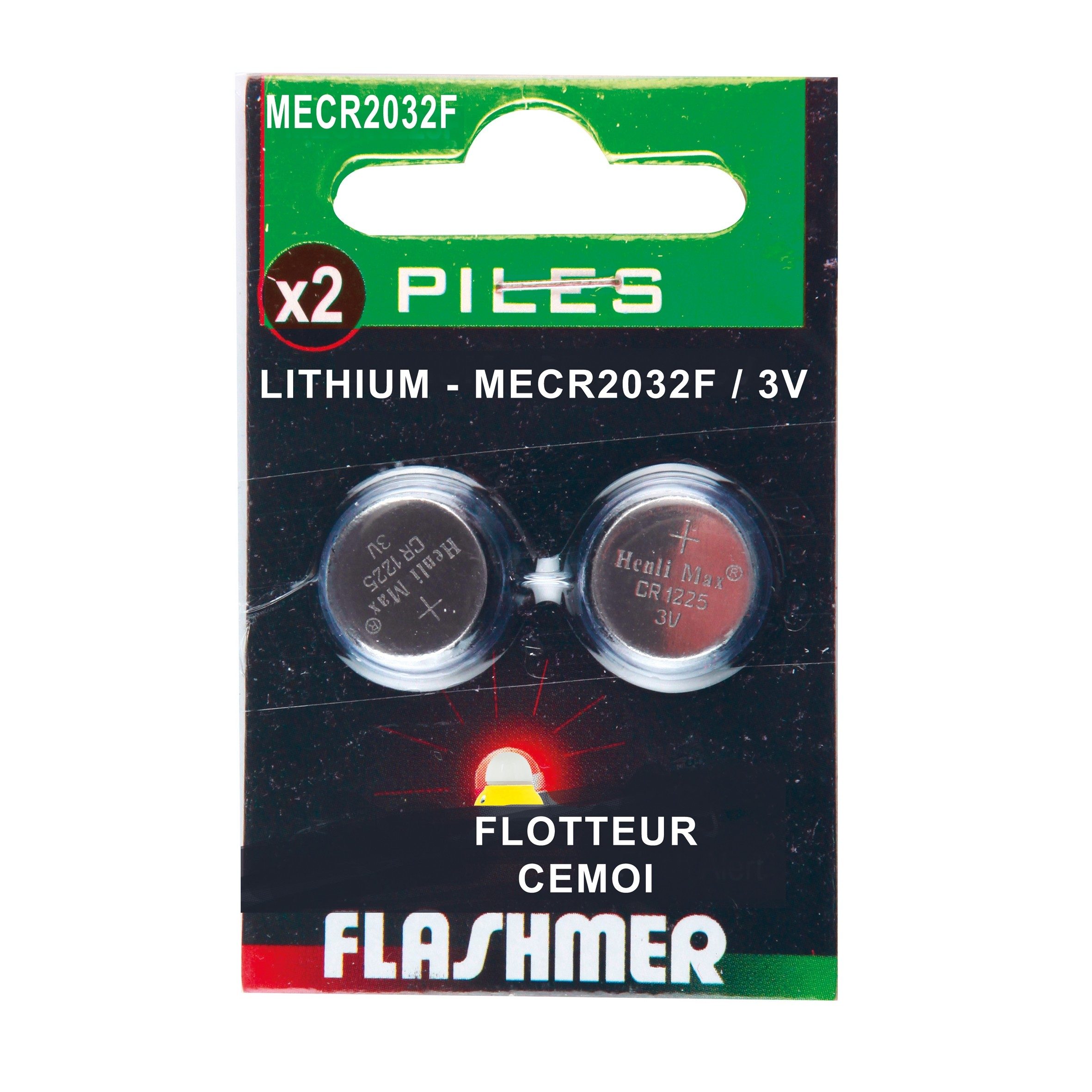 2 Piles Lithium Flashmer CR2032