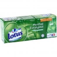 Mouchoirs menthol eucalyptus Lotus