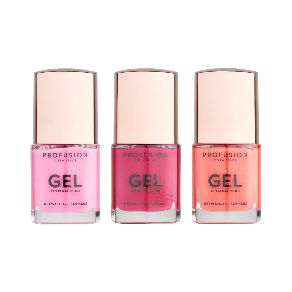 PROFUSION COSMETICS Set 3 vernis effet gel – Go-to Brights Vernis à Ongles
