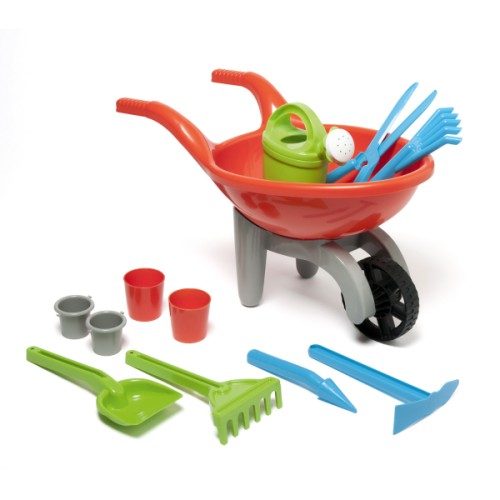 Brouette de jardinage et ses accessoires