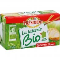 Beurre bio doux Président