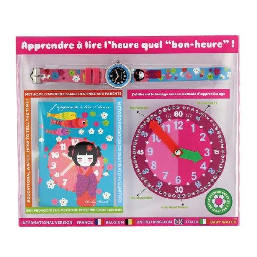 Coffret montre pédagogique Kokeshi