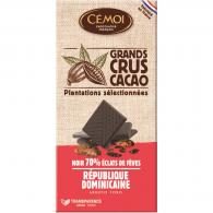 Chocolat bio noir 70% Grand cru Cémoi