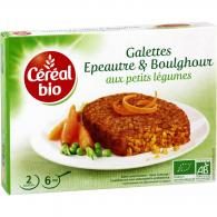 Plats cuisinés galettes épeautre/boulghour/légumes Céréal