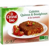 Plats cuisinés galettes quinoa/boulghour/tomate Céréal