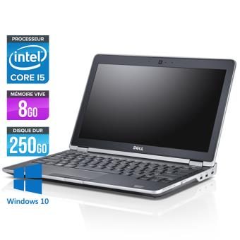 PC Portable occasion Dell Latitude E6220 – 12.5” – Gris – Intel Core i5-2520M / 2.50 GHz – RAM 8 Go – HDD 250 Go – HDMI – Webcam – Gigabit Ethernet – Wifi – Windows 10 Professionnel