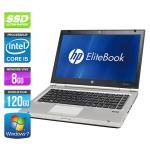 PC Portable HP EliteBook 8460P – 14” – Gris – Intel Core i5 2520M / 2.50 GHz – RAM 8 Go – SSD 120 Go – DVDRW – Webcam – Gigabit Ethernet – Wifi – Windows 7 Professionnel