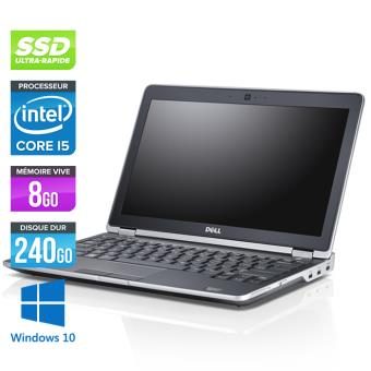PC Portable occasion Dell Latitude E6220 – 12.5” – Gris – Intel Core i5-2520M / 2.50 GHz – RAM 8 Go – SSD 240 Go – HDMI – Webcam – Gigabit Ethernet – Wifi – Windows 10 Professionnel