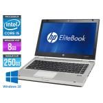 PC Portable HP EliteBook 8460P – 14” – Gris – Intel Core i5 2520M / 2.50 GHz – RAM 8 Go – HDD 250 Go – DVDRW – Webcam – Gigabit Ethernet – Wifi – Windows 10 Professionnel