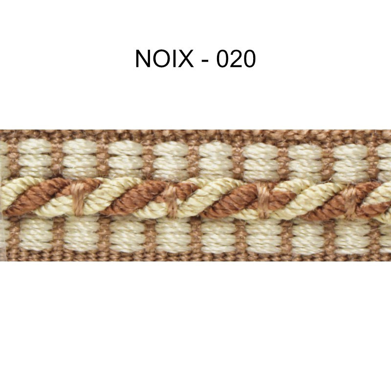 Galon cordonnet 12 mm Noix 020