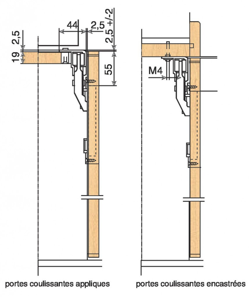 Coulissant pliant meuble bois : Multifold 30W / 30 kg