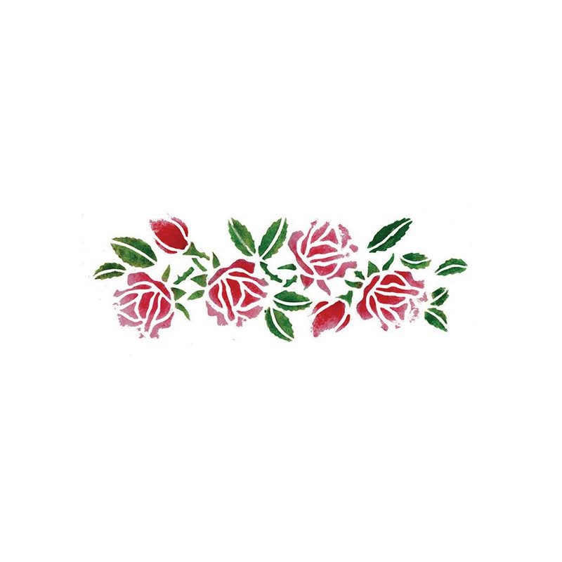 Pochoir – 13x30cm – rosier – Artist