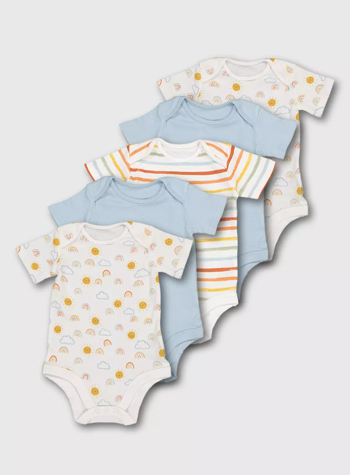 Sunshine & Stripe Bodysuit 5 Pack – 9-12 months