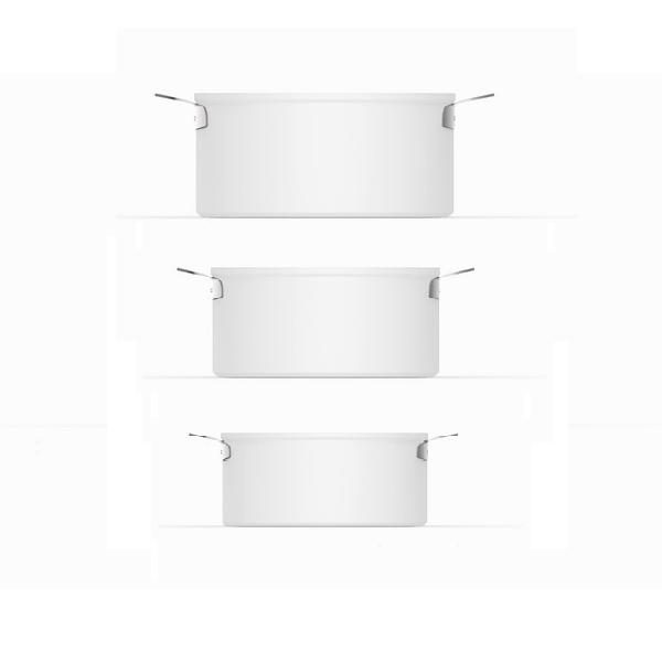 Casserole EVERGREEN PLUG and PLAY White lot de 3 avec poignée