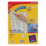 25 Feuilles Etiquettes Laser – Avery – Invisibles 99,1 x 67,7 mm