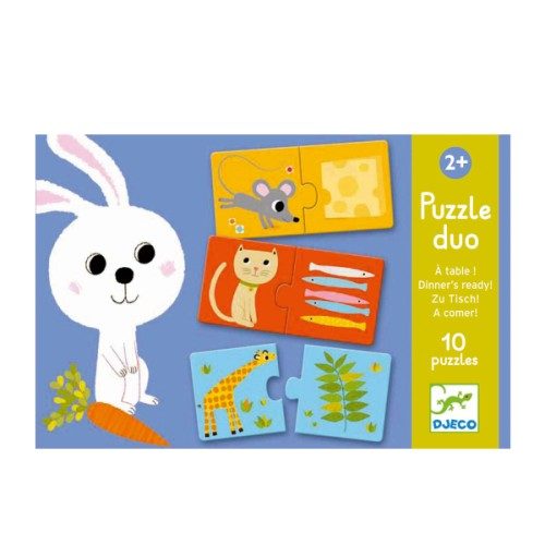 Puzzle duo Qui mange quoi ?
