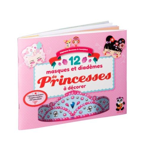 Livre 12 masques et diadèmes de princesses à décorer
